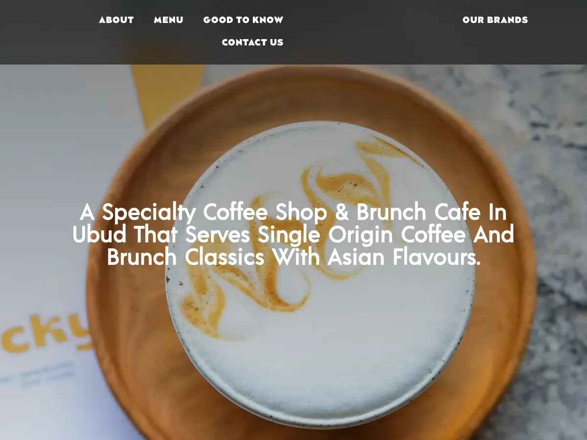 Tucky Speciality Coffee and Brunch's website