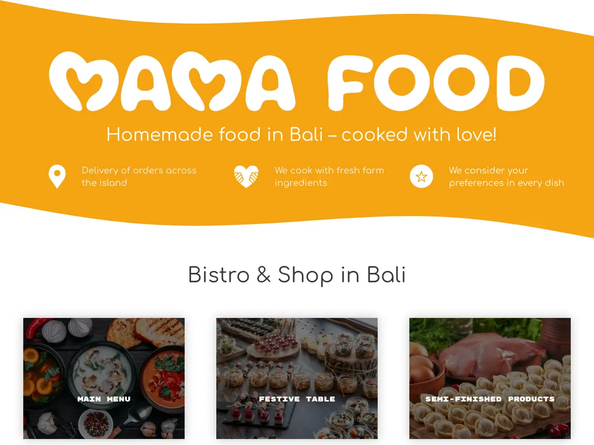 Mama Food's website