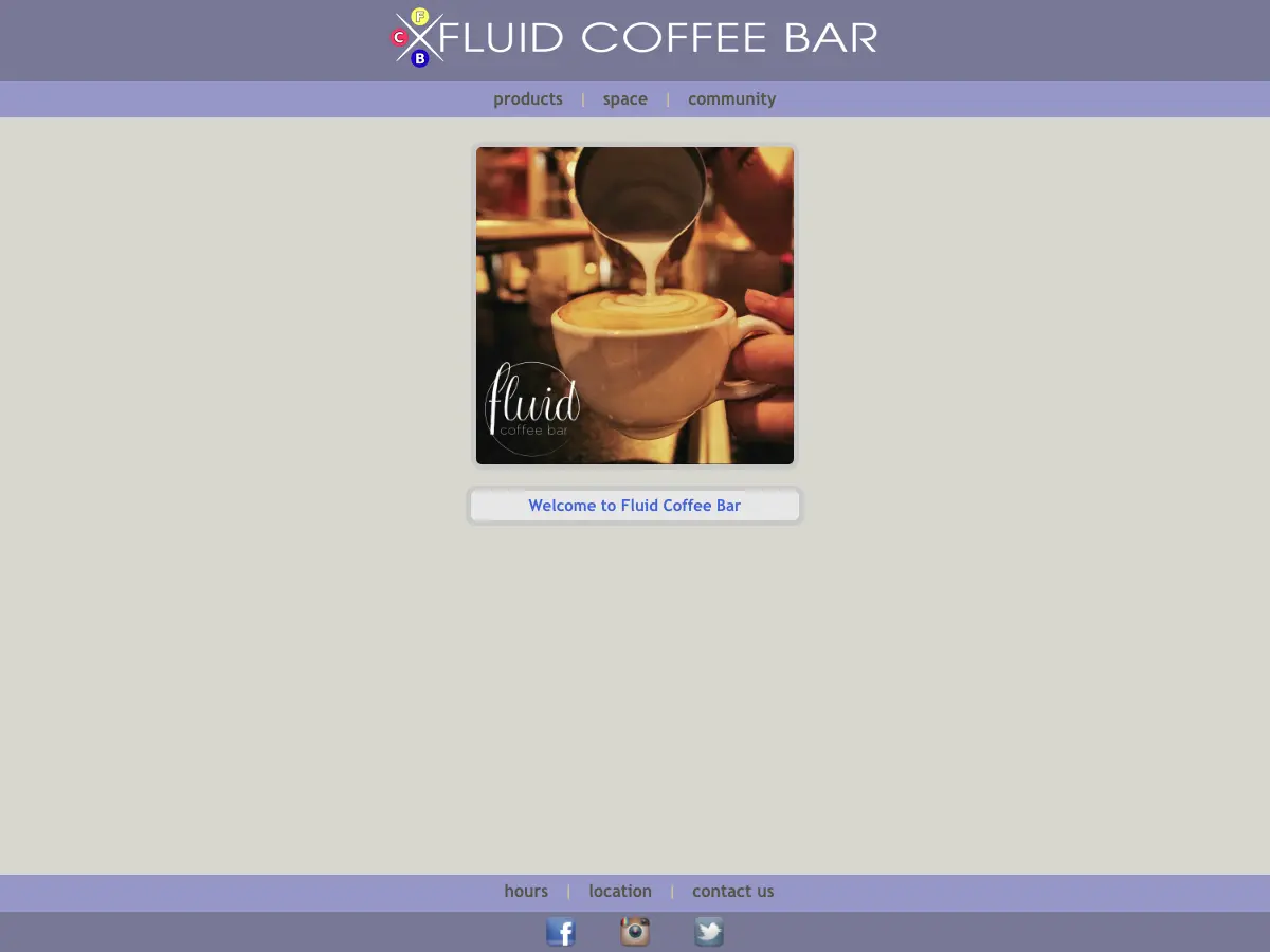 Fluid Coffee Bar's website