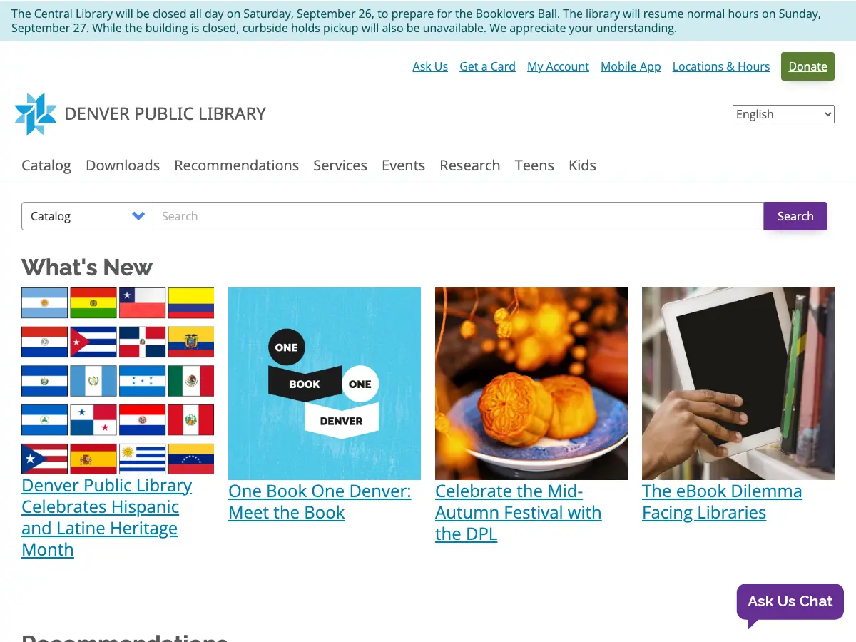 Denver Public Library: Virginia Village Branch Library's website