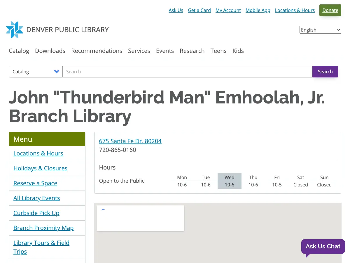 Byers Branch Library's website