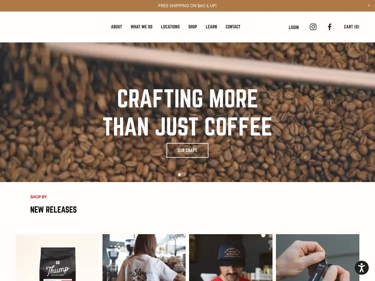 Thump Coffee's website