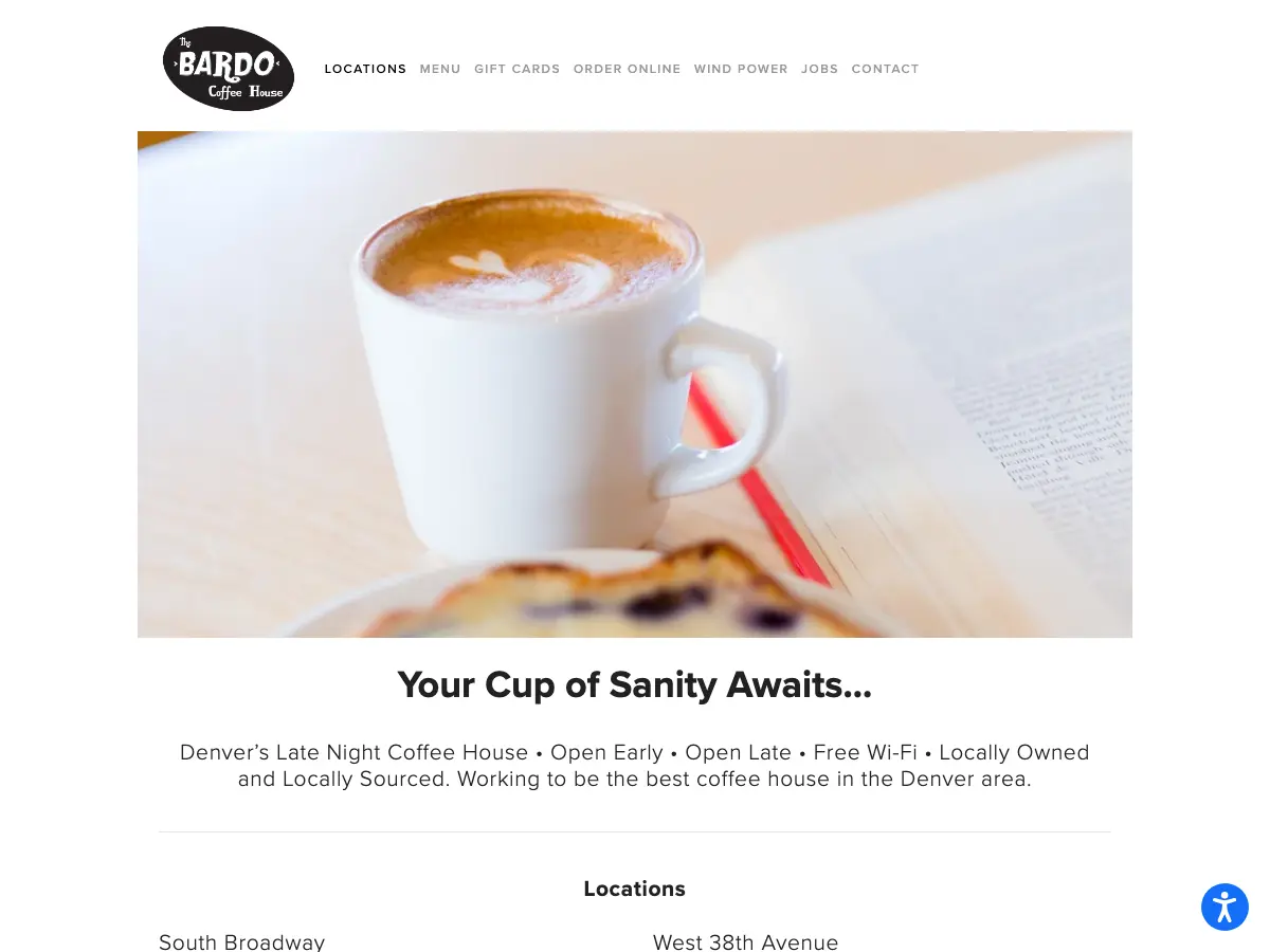The Bardo Coffee House's website