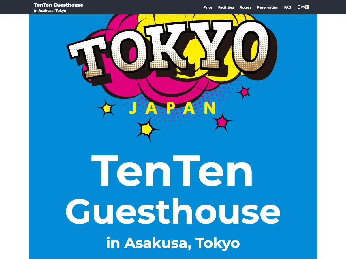 TenTen Guesthouse's website