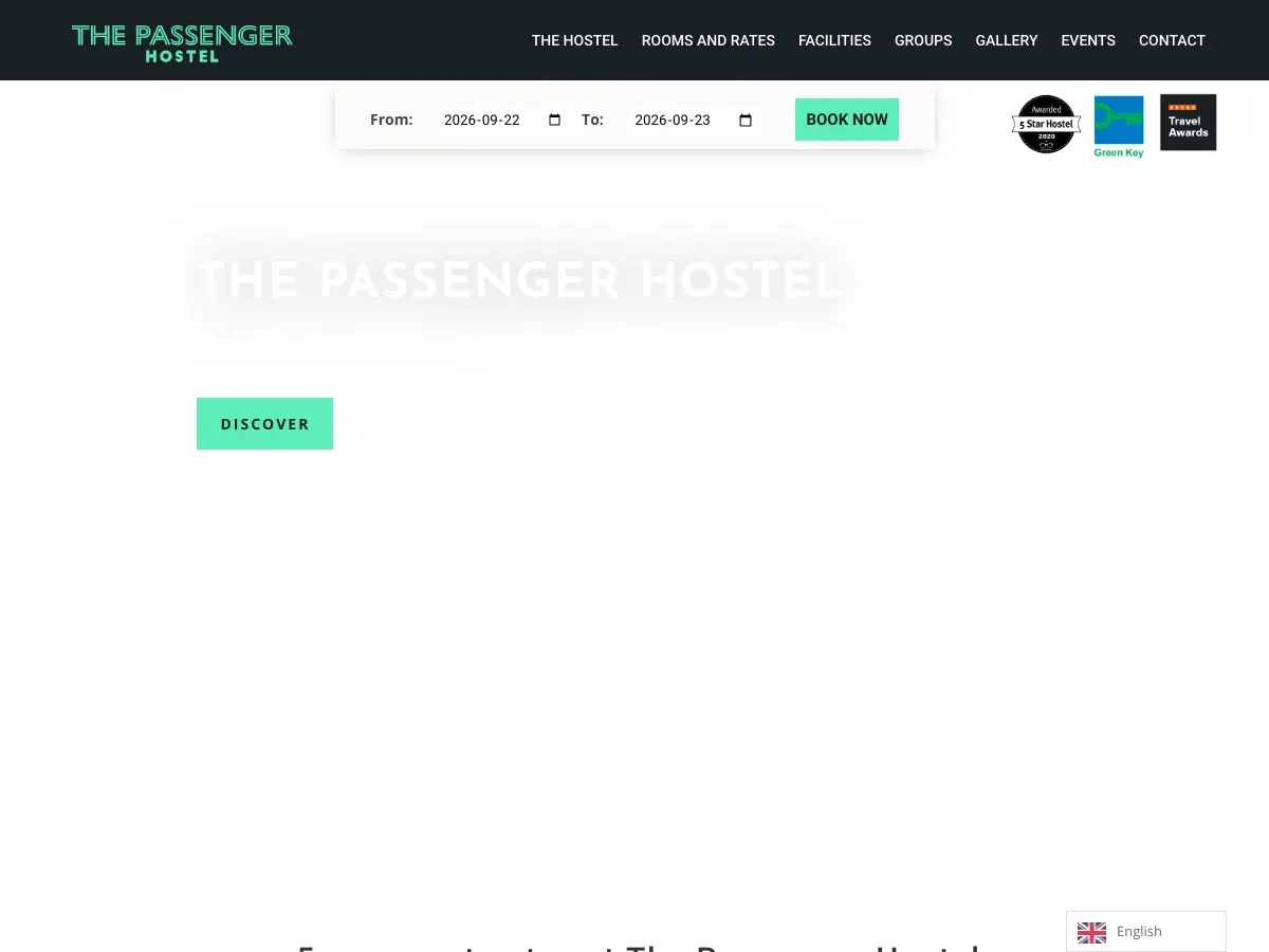 The Passenger Hostel's website