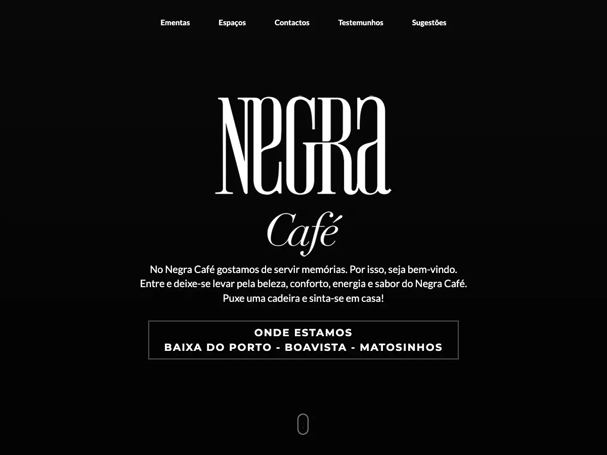 Negra Café's website