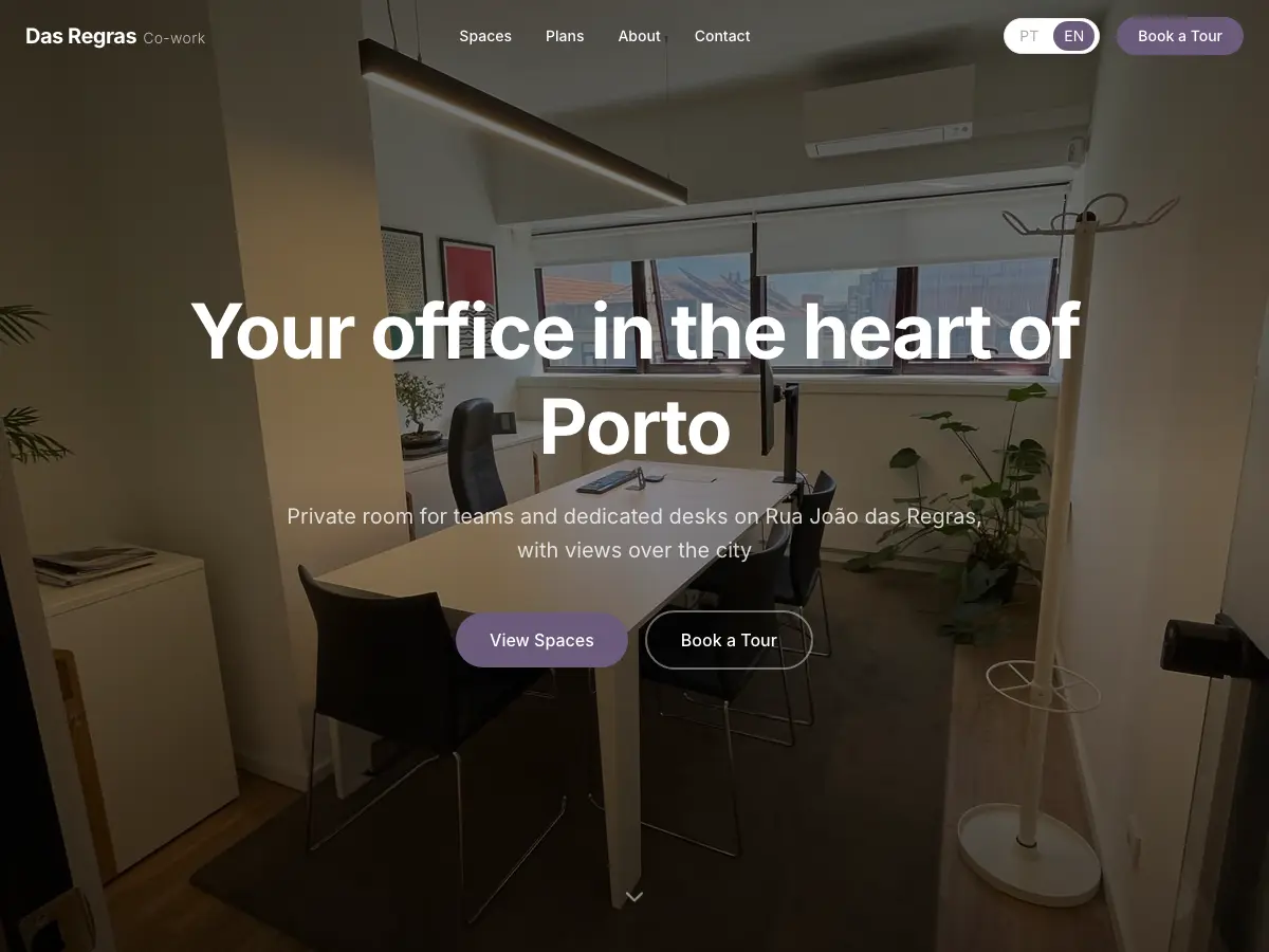 Das Regras Co-work's website