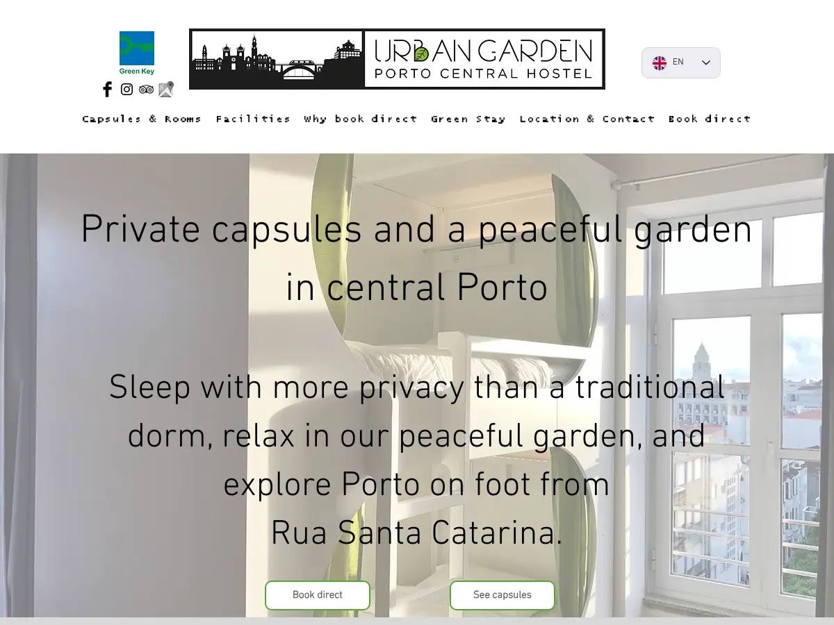 Urban Garden Porto Central Hostel's website