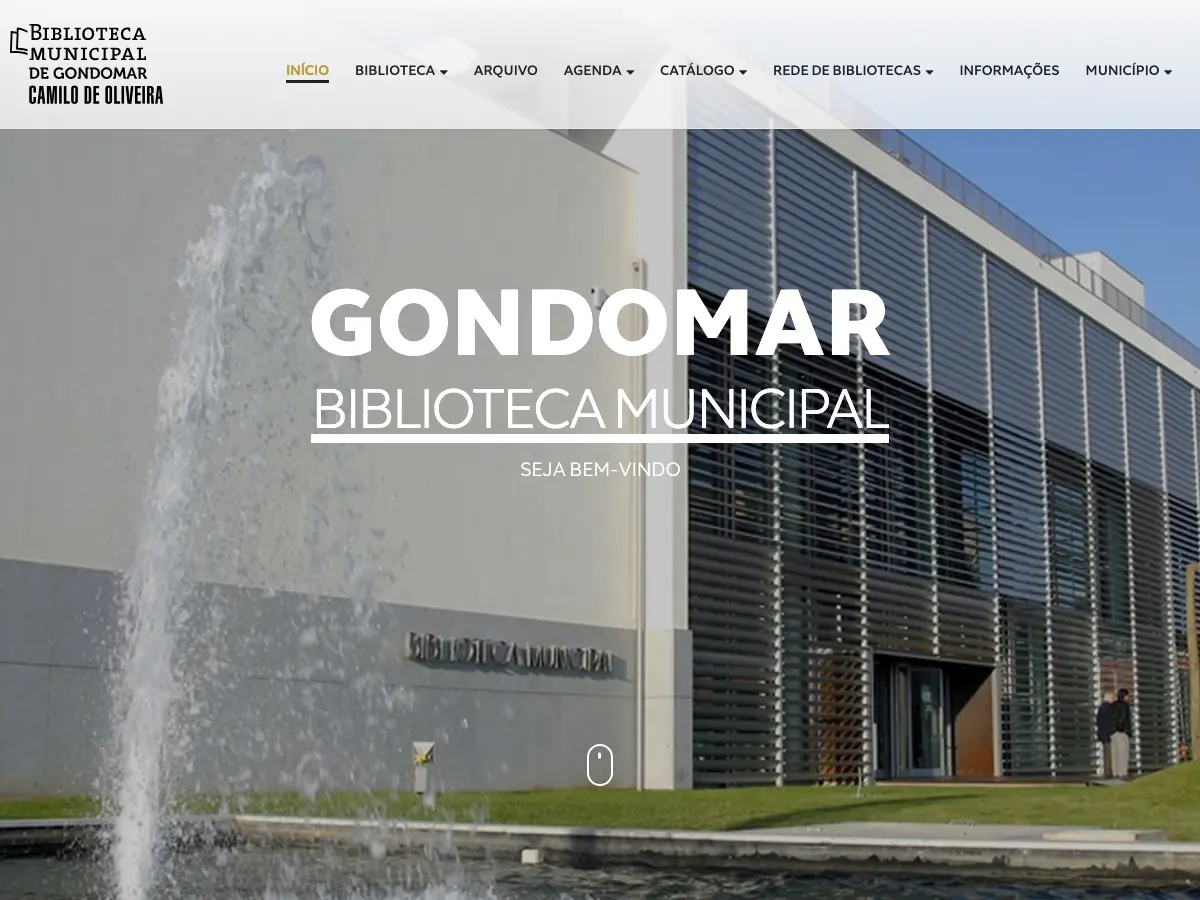 Biblioteca Municipal de Gondomar's website