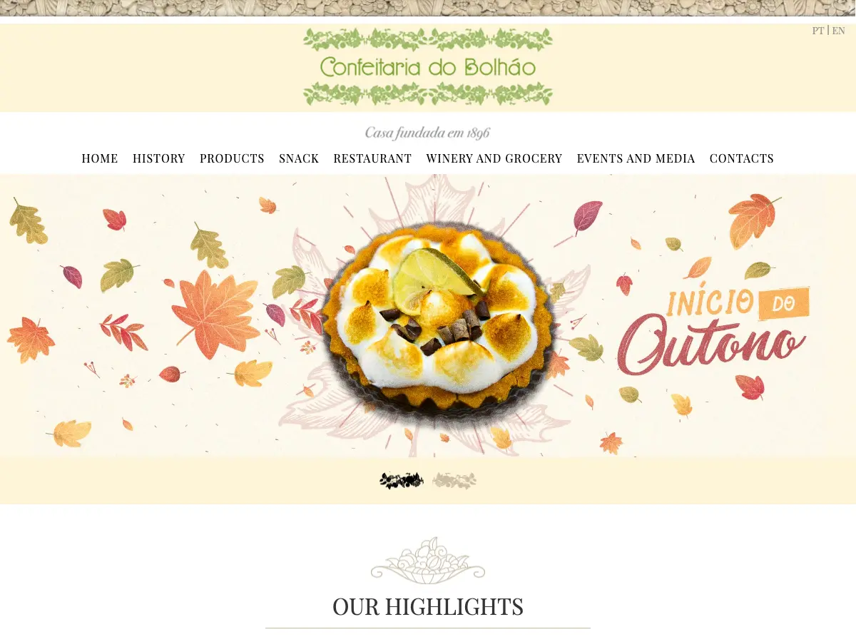 Confeitaria do Bolhão's website