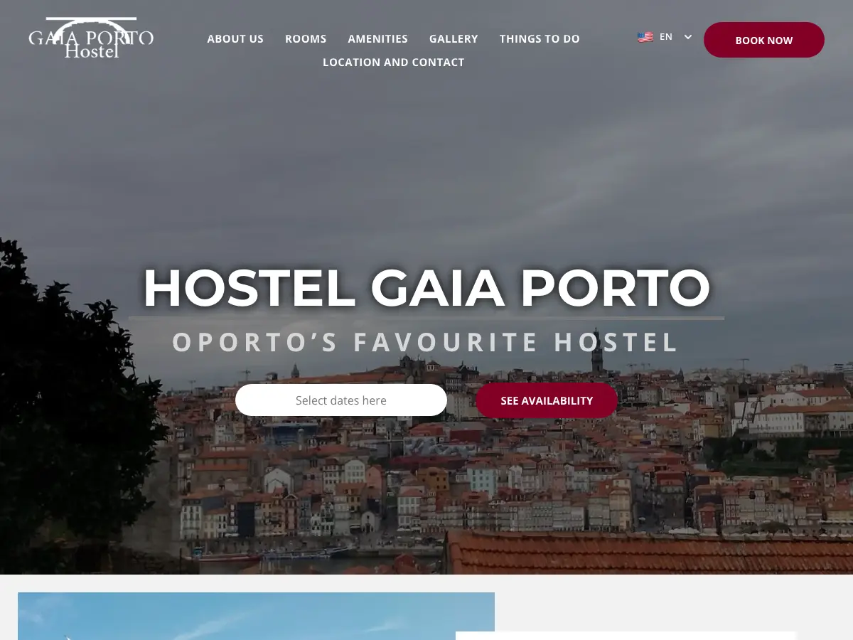 Hostel Gaia Porto's website