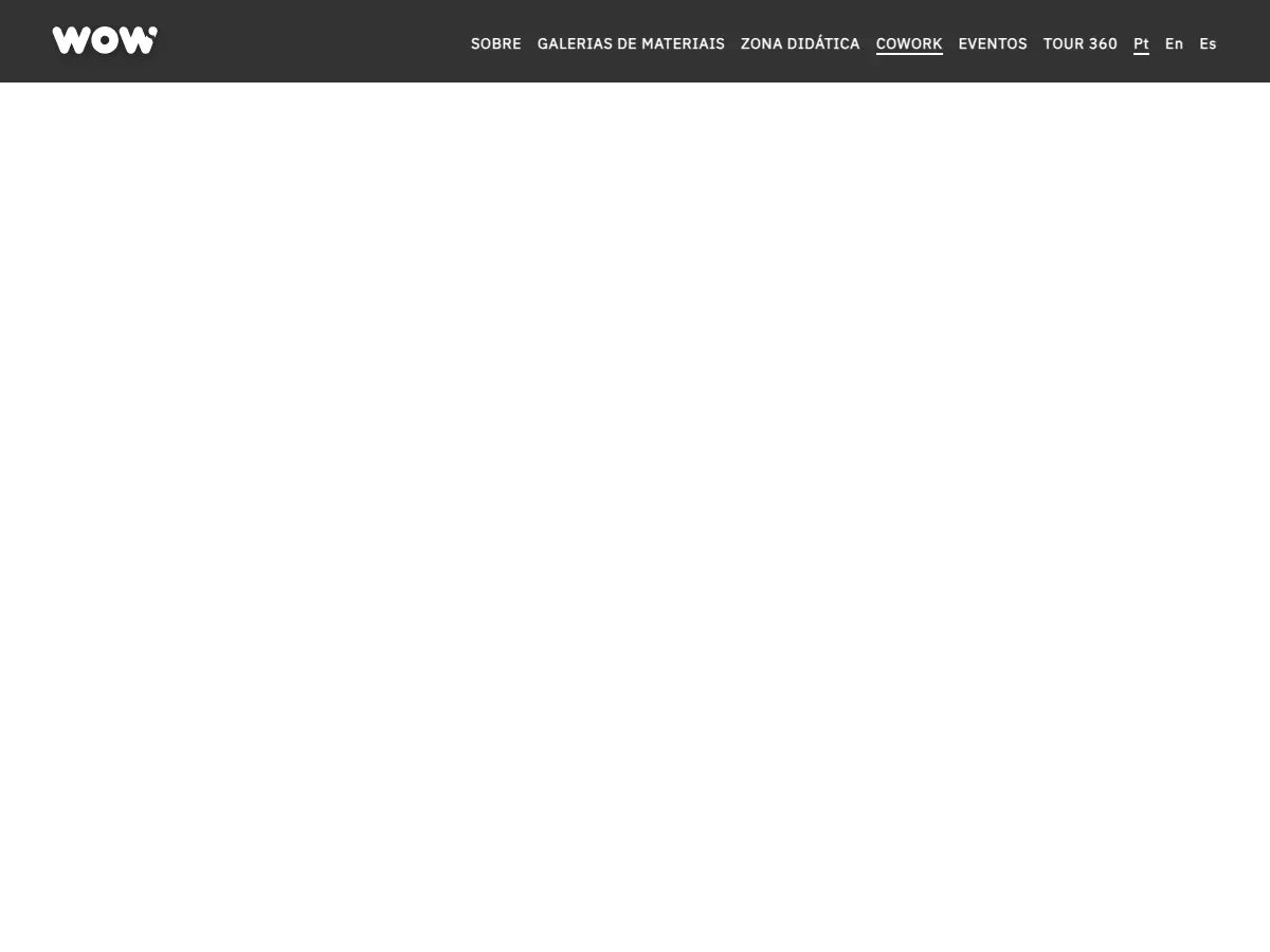 WOW - Coworking Porto's website