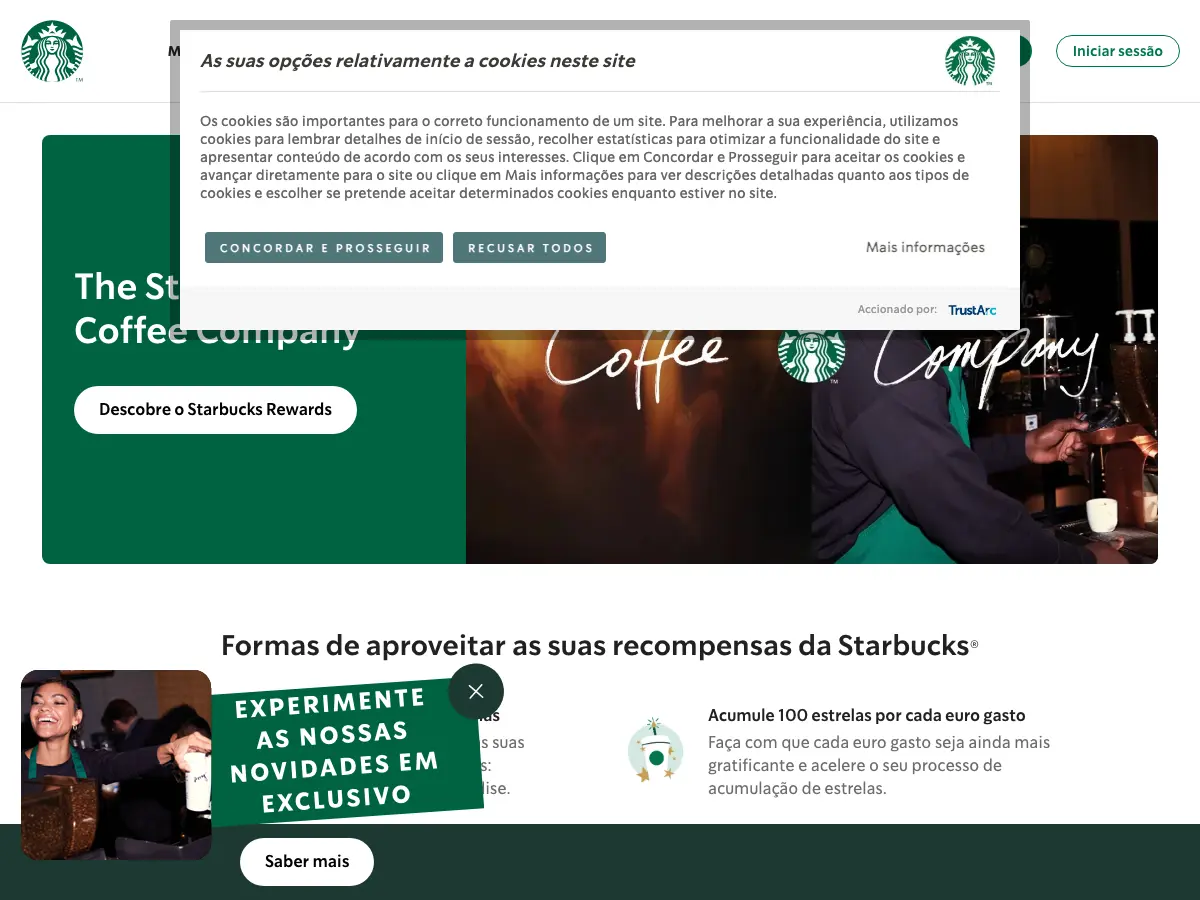 Starbucks's website