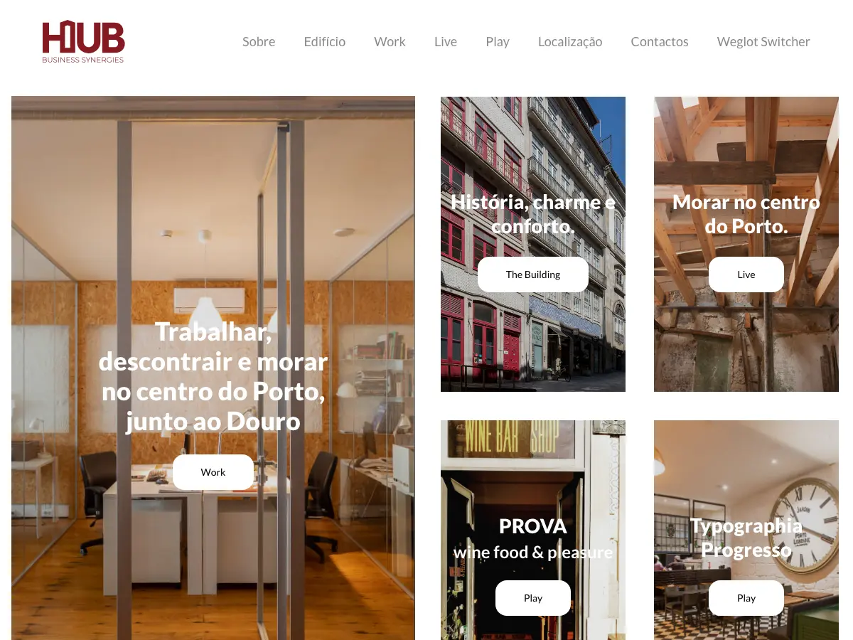 HUB - Business Synergies's website