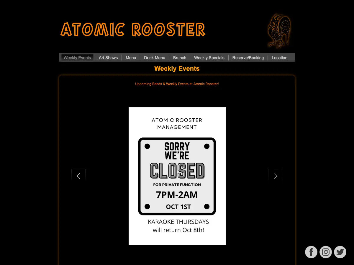 Atomic Rooster's website