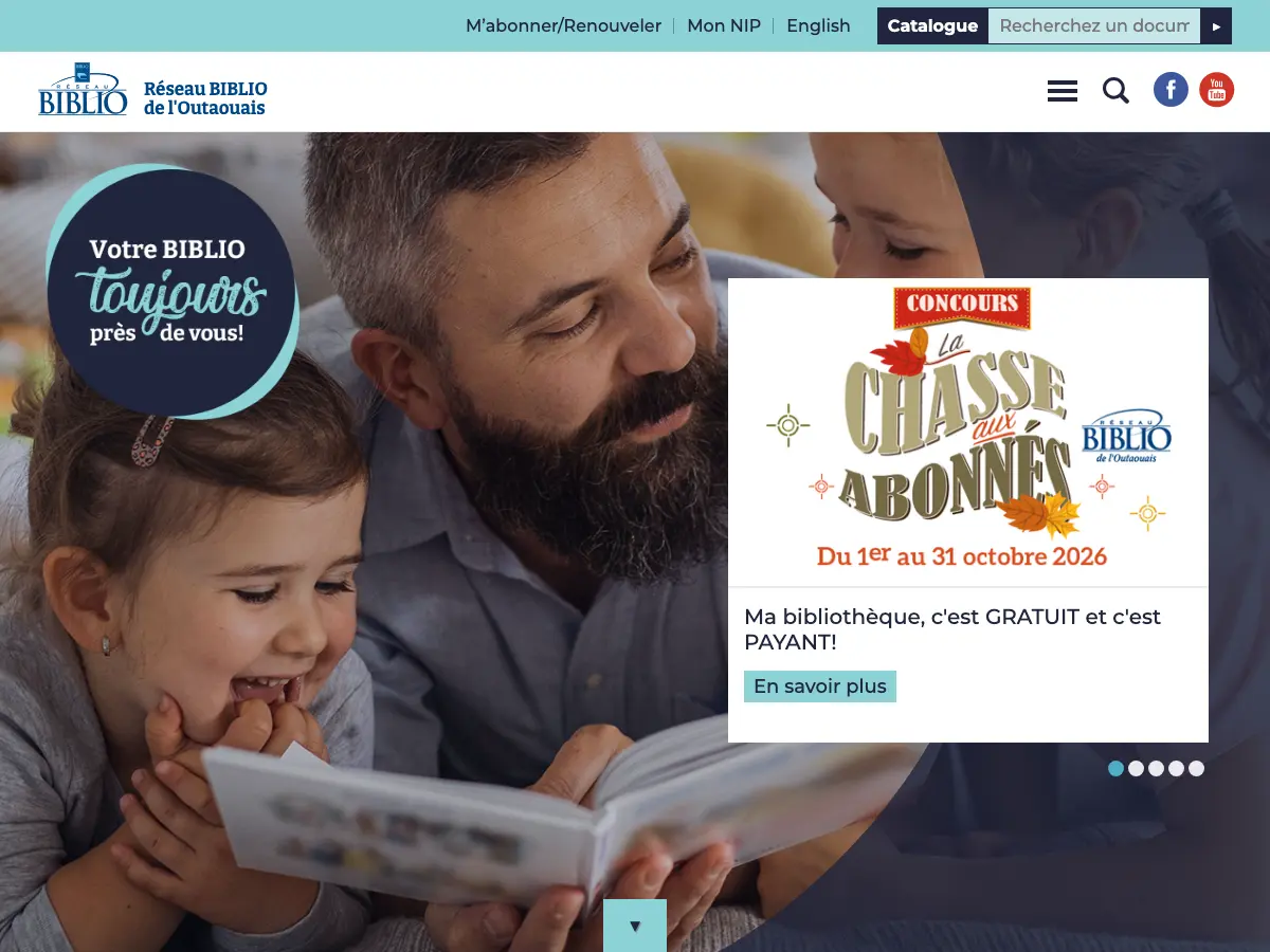 Reseau Biblio de l'Outaouais's website