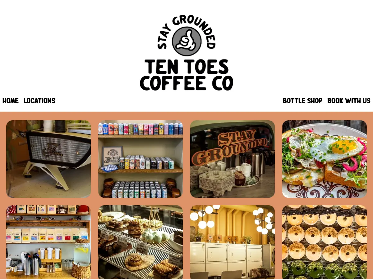 Ten Toes Coffee House's website