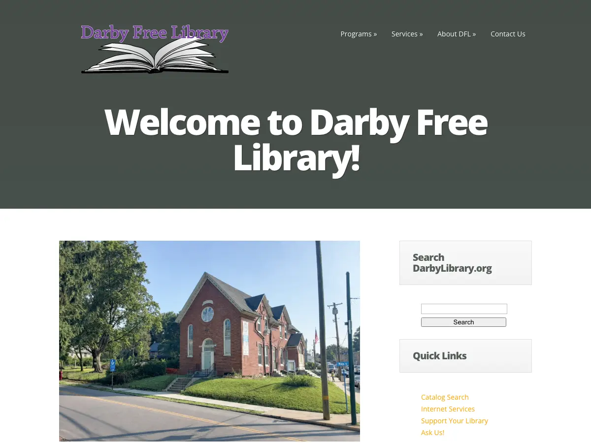 Darby Free Library's website
