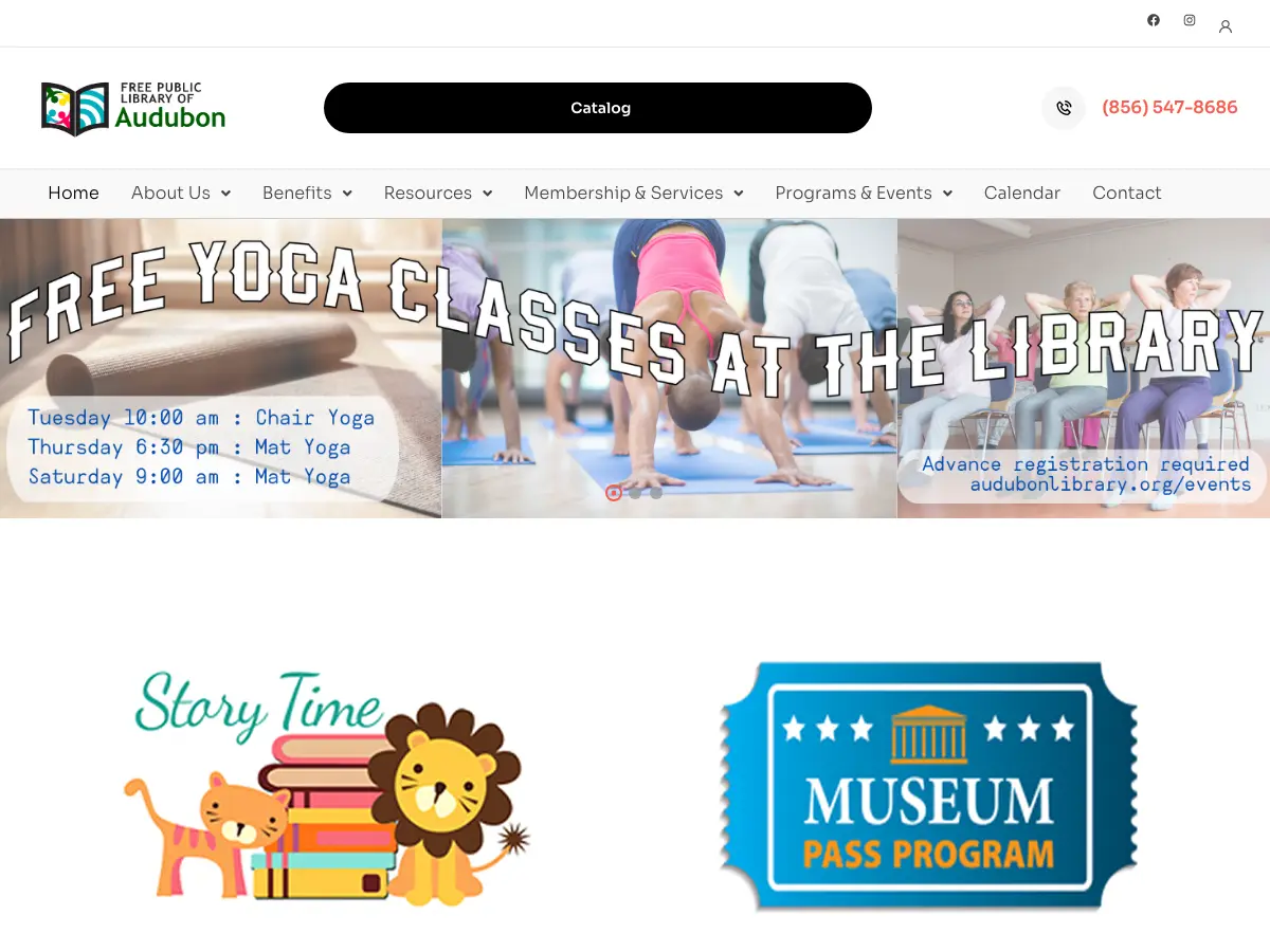 Free Public Library of Audubon's website