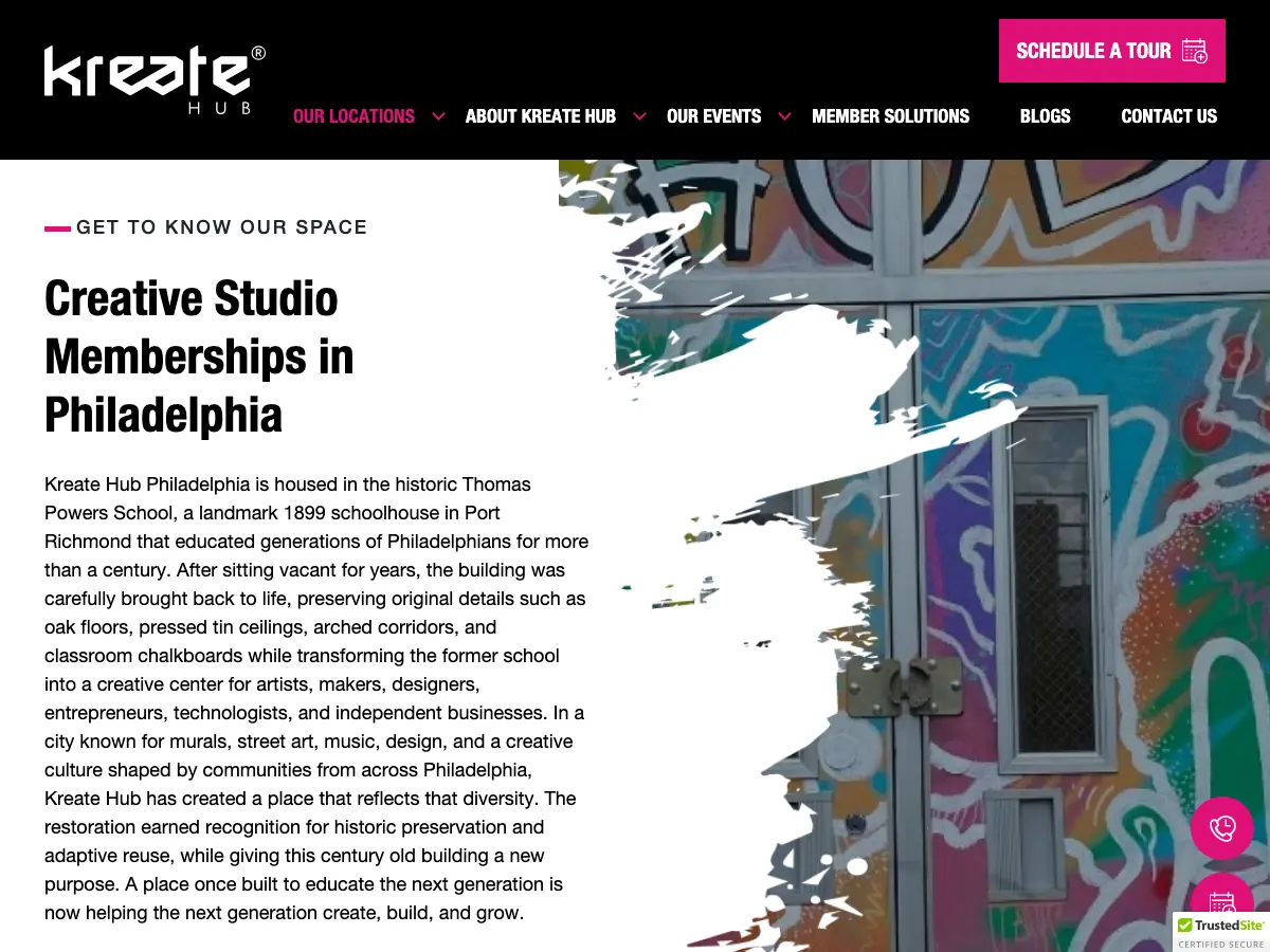 Philly Kreate Hub's website