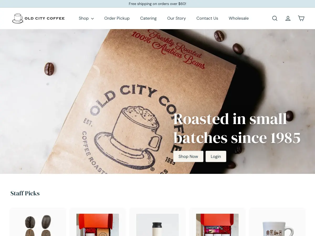 Old City Coffee's website