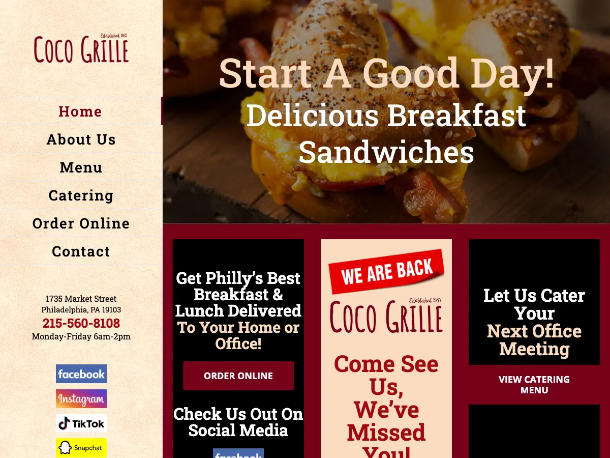 Coco Grille's website