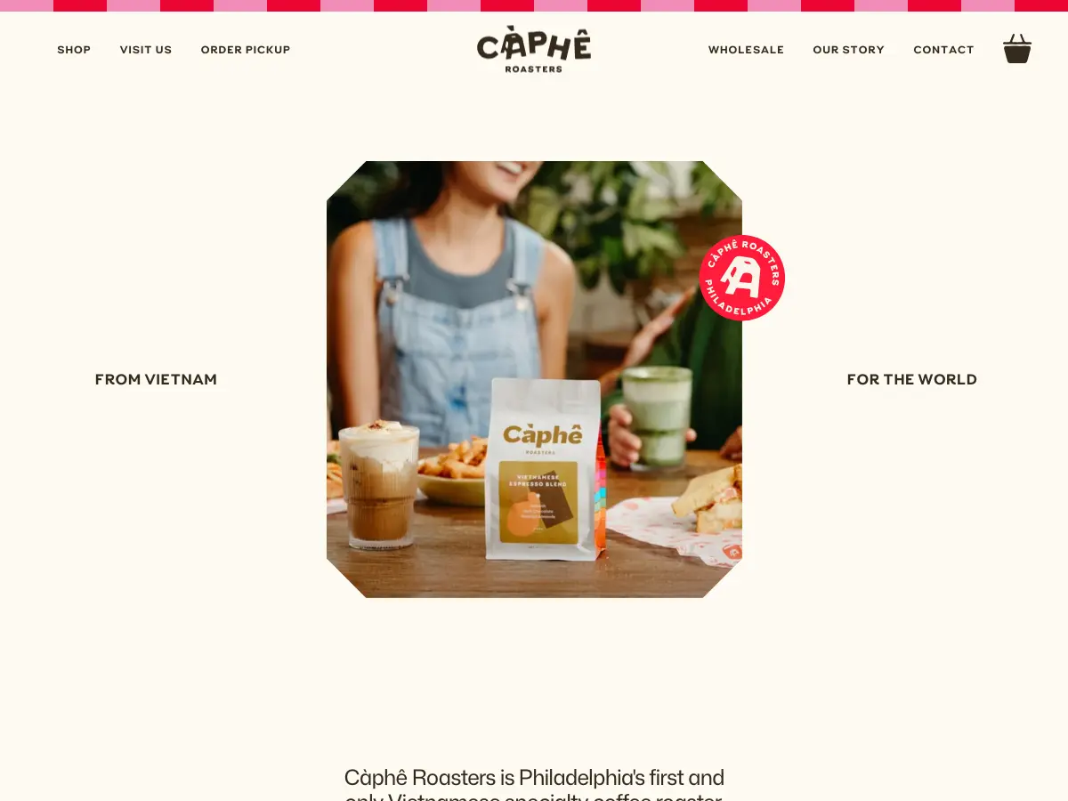 Càphê Roasters's website