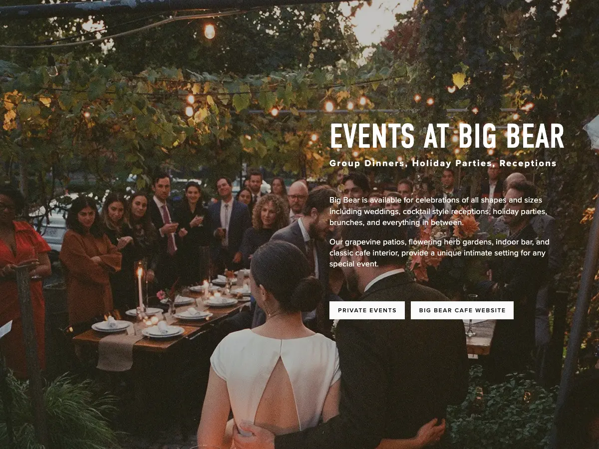 Big Bear Cafe's website