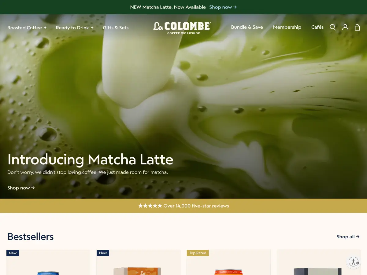 La Colombe Coffee Roasters's website