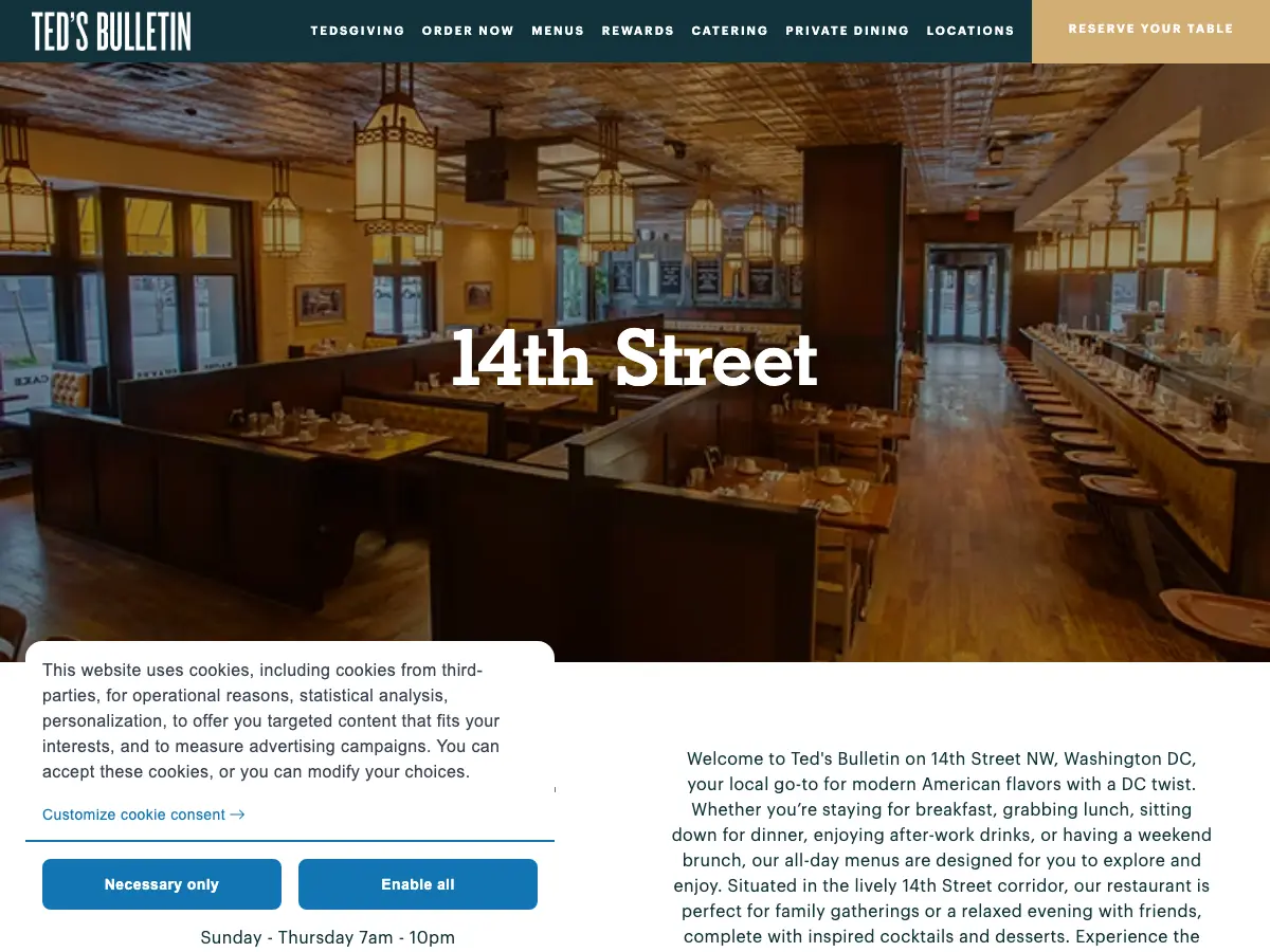 Ted's Bulletin's website