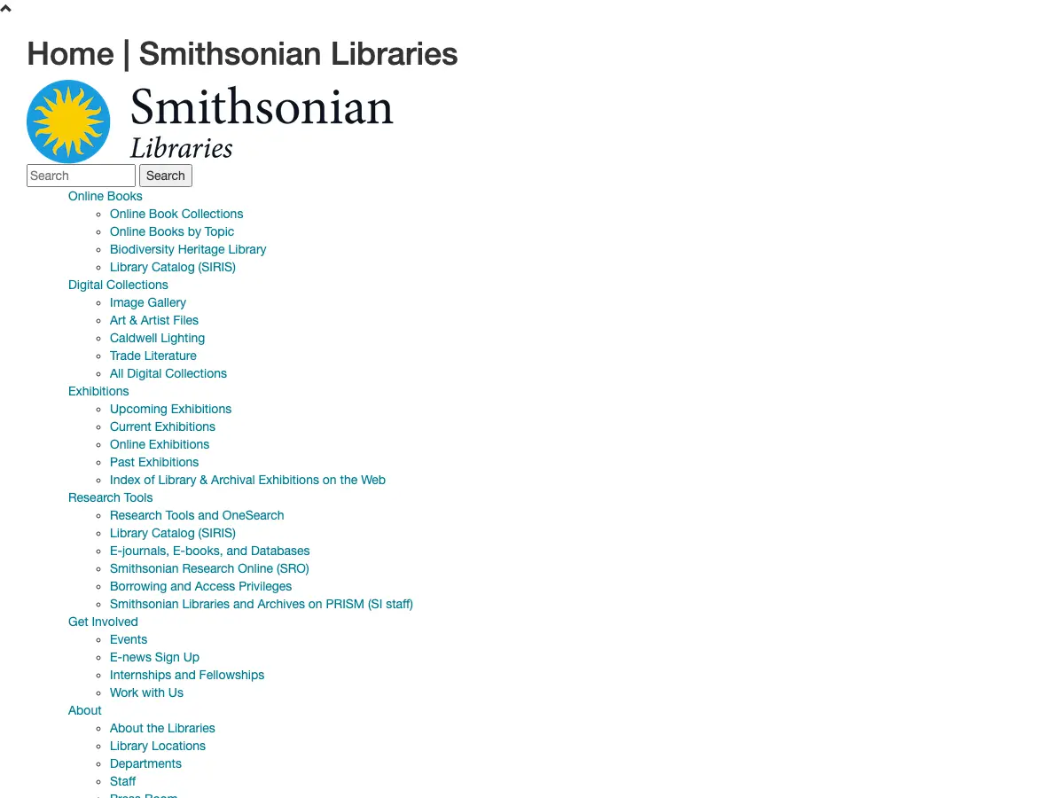 Smithsonian Libraries's website
