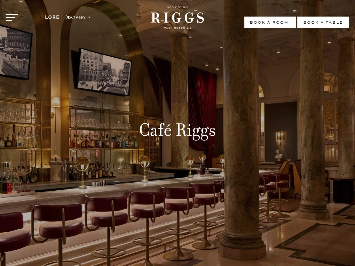 Cafe Riggs's website