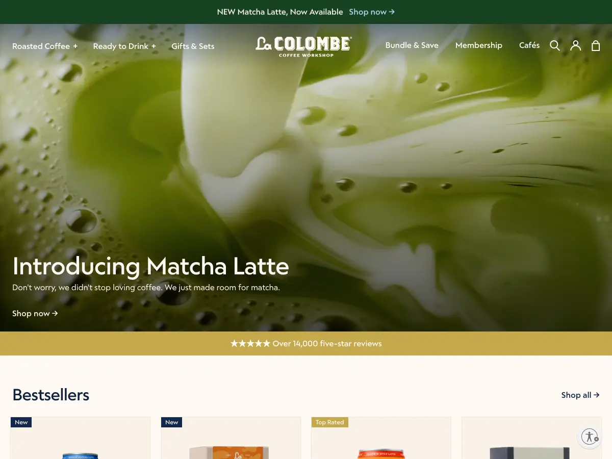 La Colombe Coffee Roasters's website
