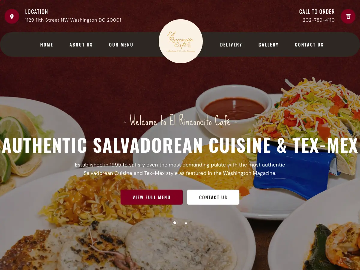 El Rinconcito Café's website