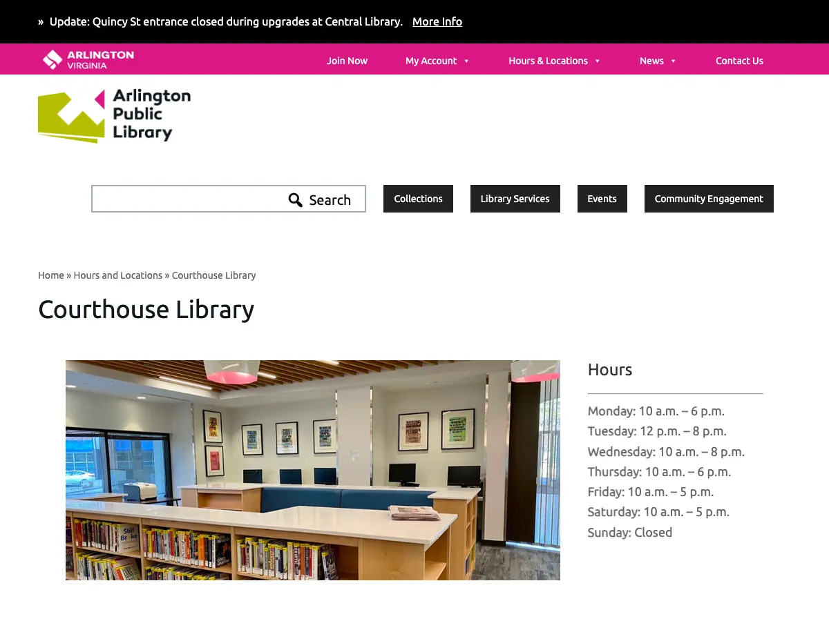 Courthouse Library's website