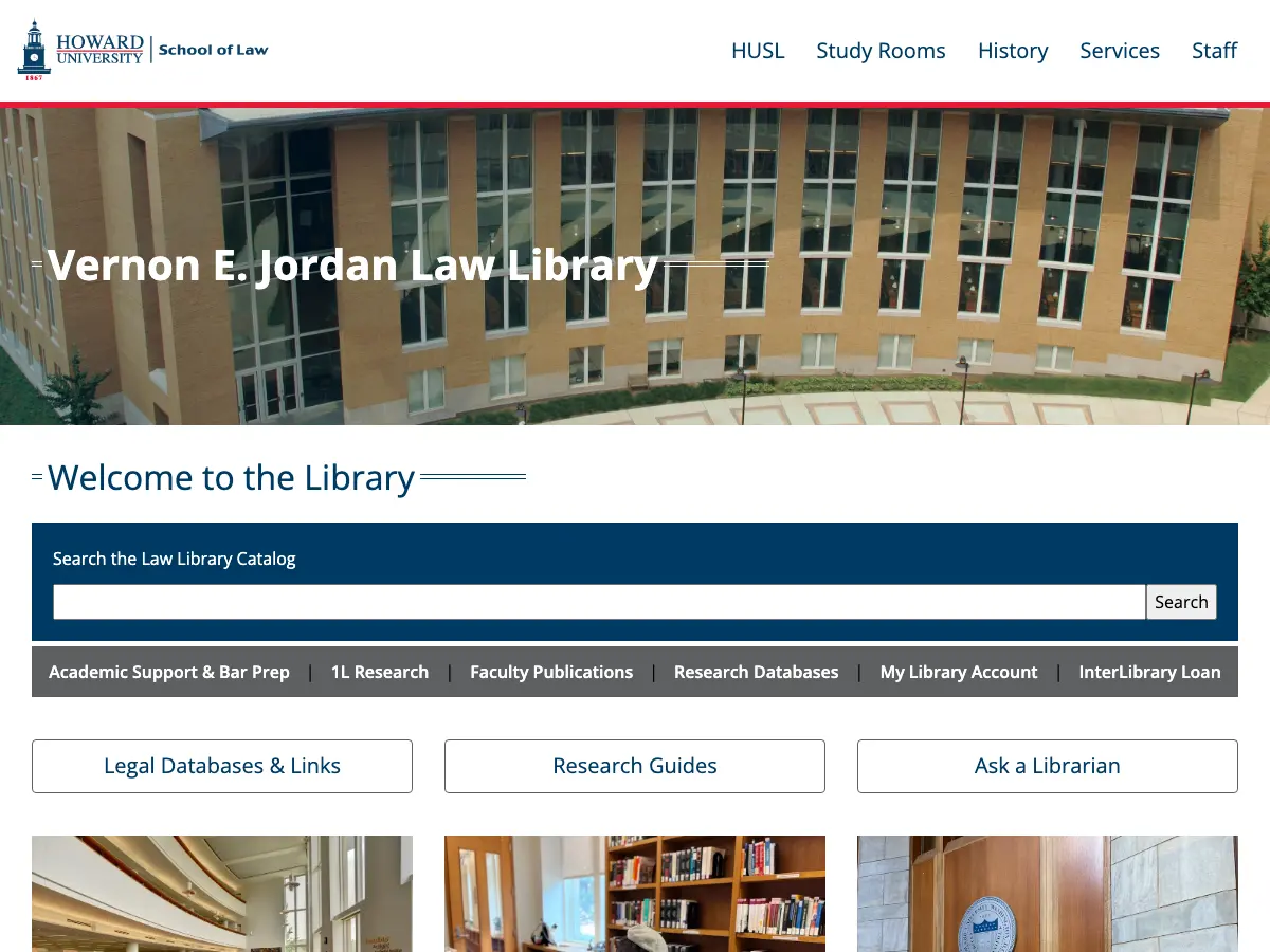 Howard University Law Library's website
