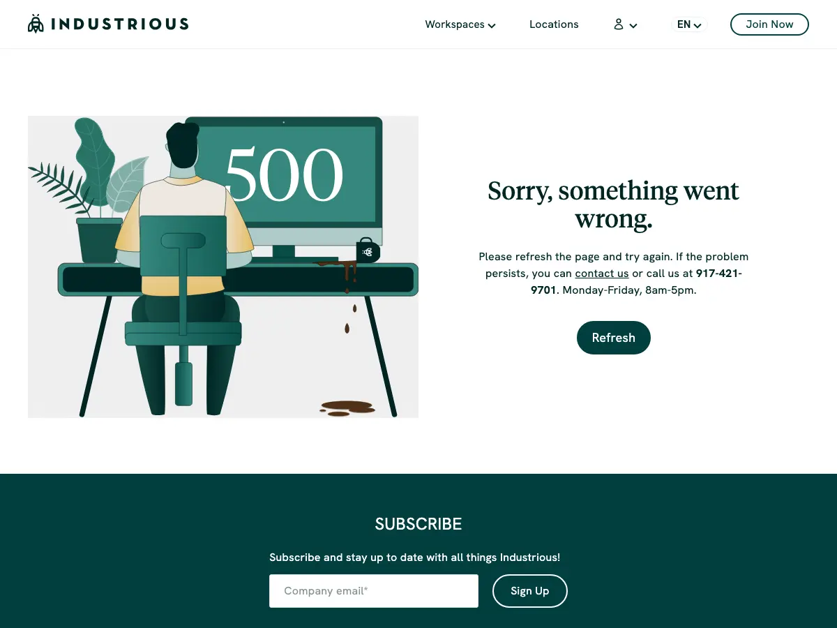 Industrious's website