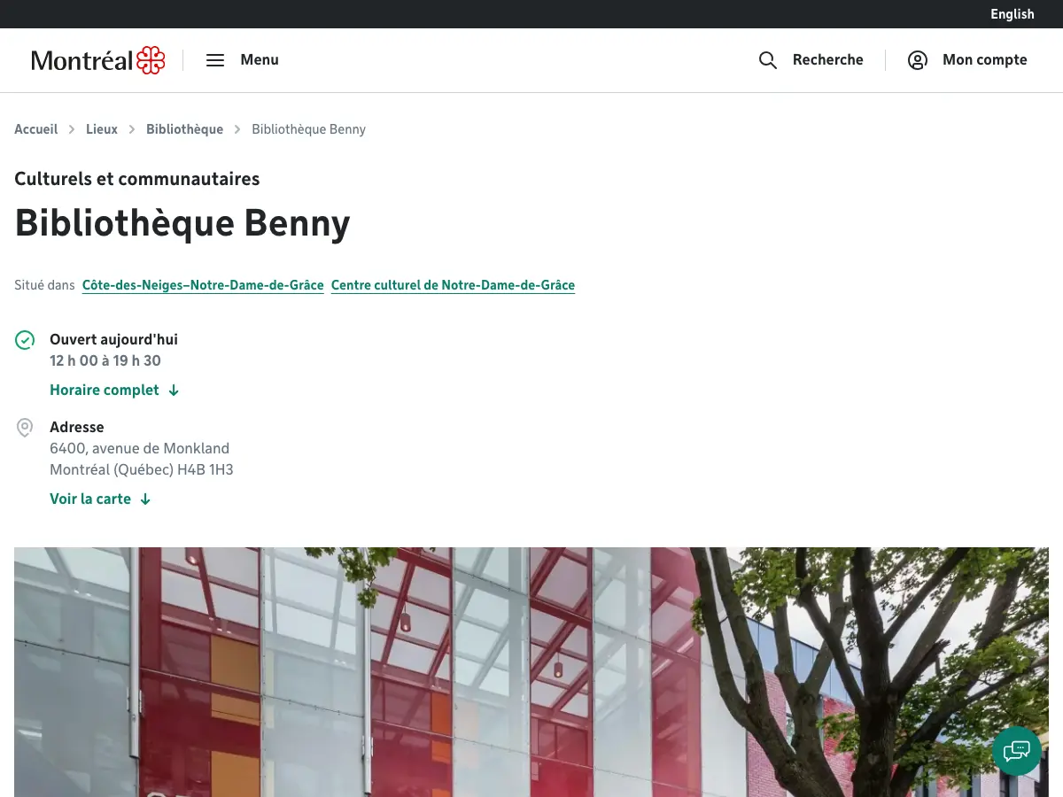 Bibliothèque Benny's website