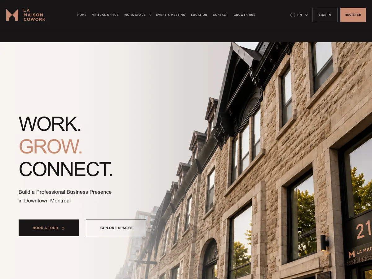 La Maison Cowork's website