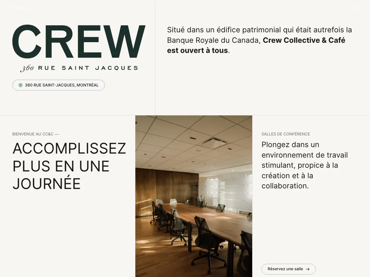 Crew Collective & Café's website