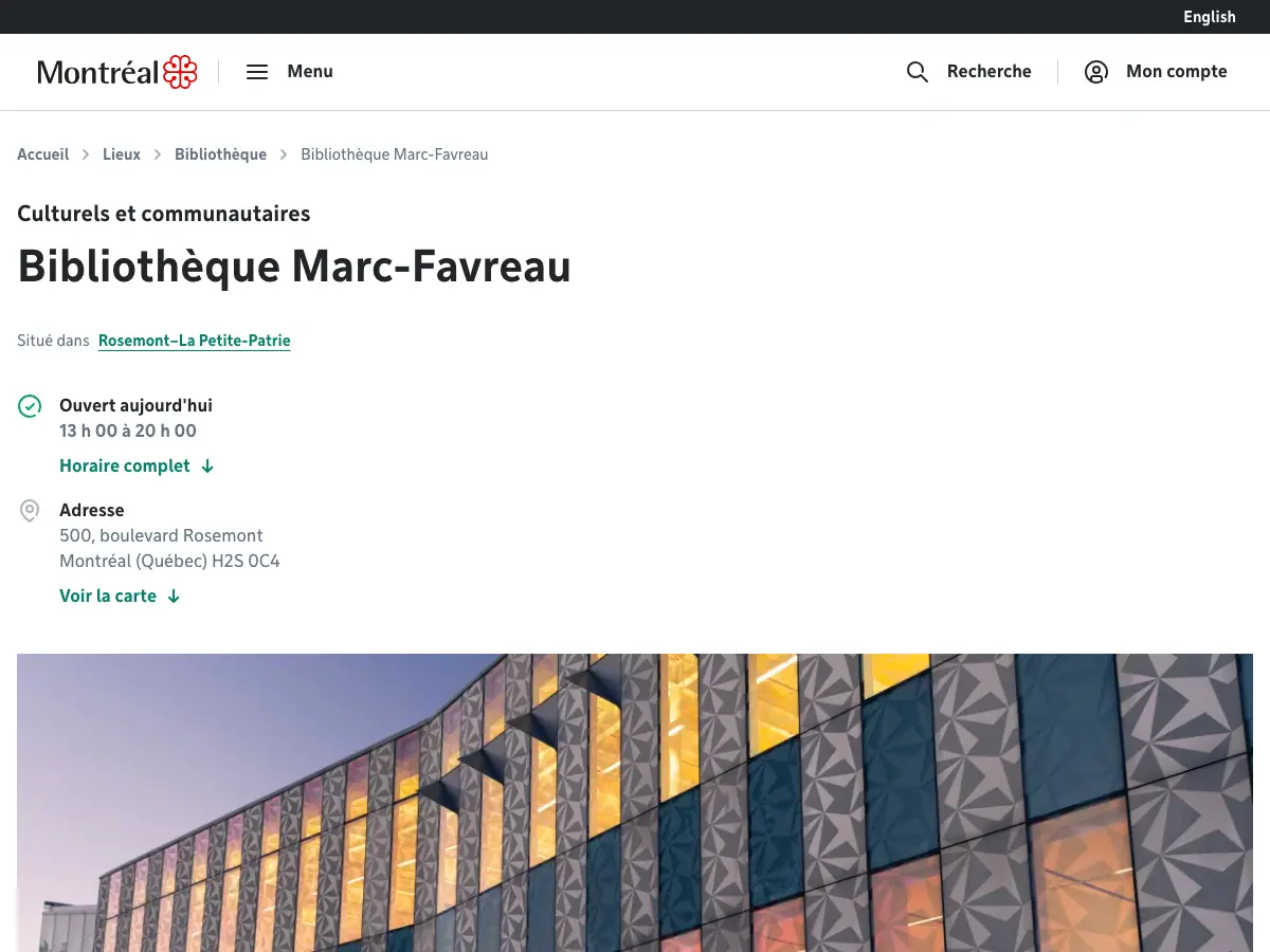 Bibliothèque Marc-Favreau's website