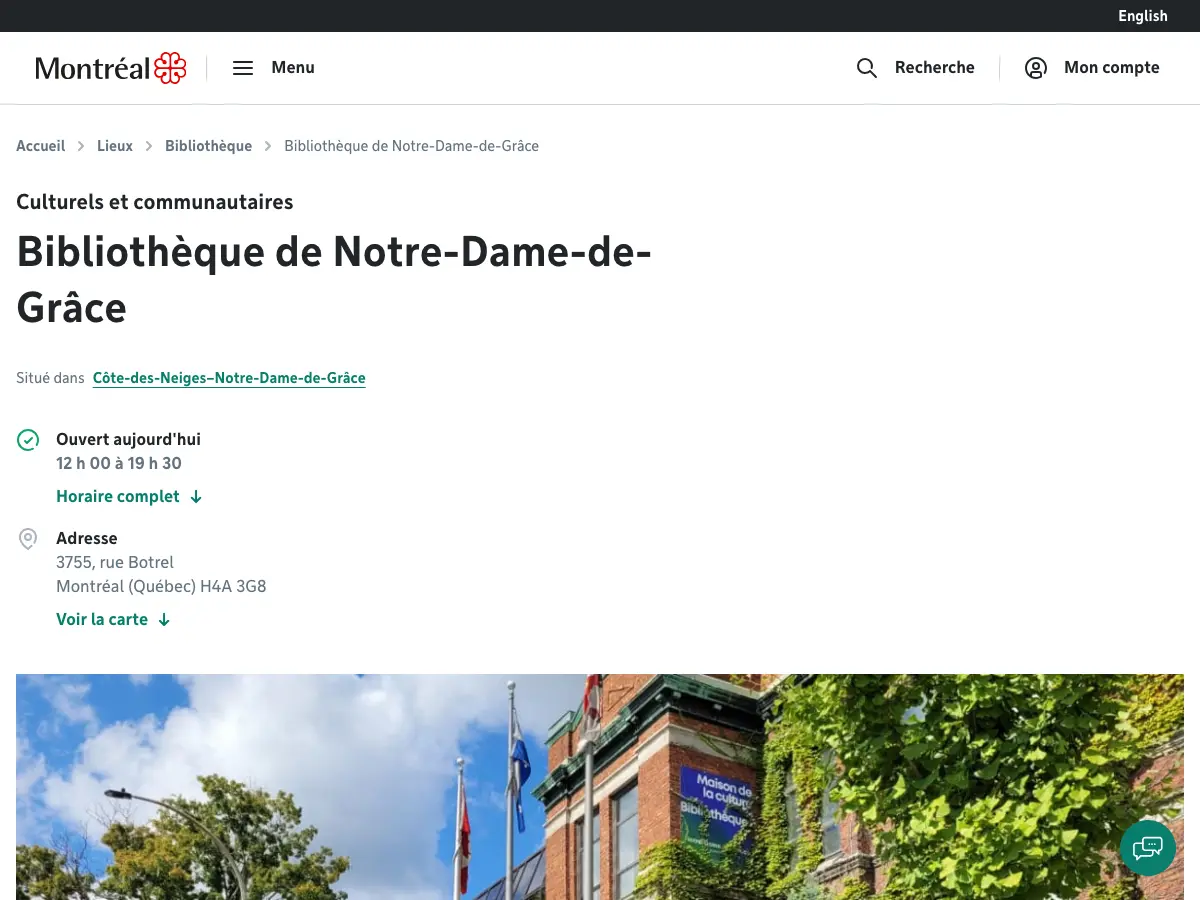 Biblio NDG's website