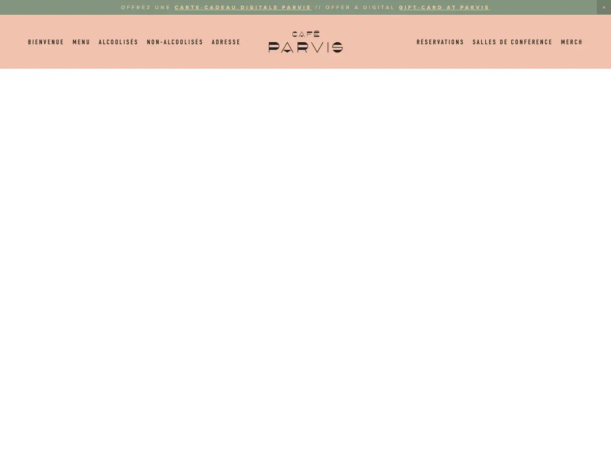 Café Parvis's website