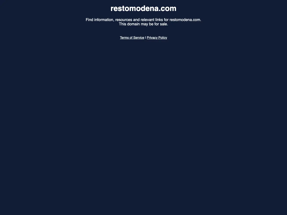 Restaurant Modena's website