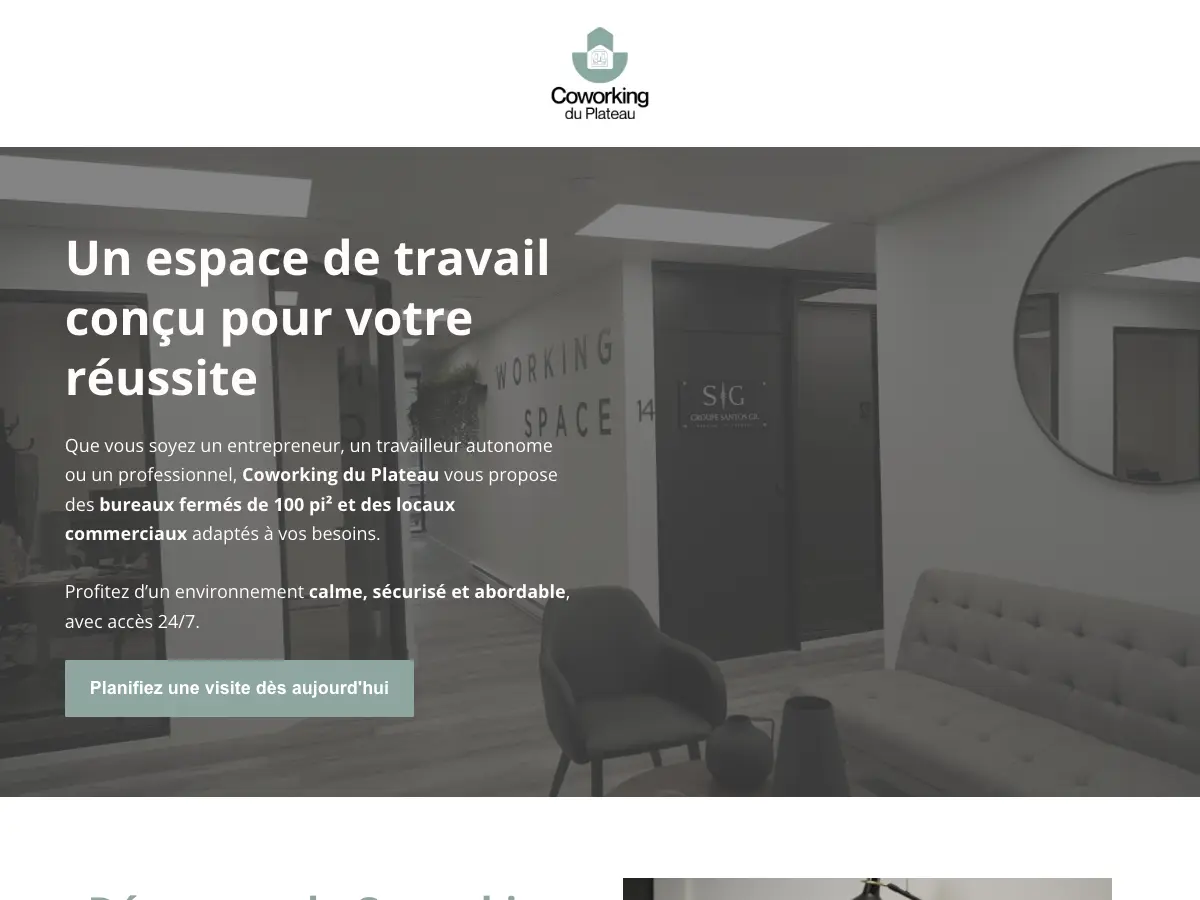 Coworking du Plateau's website