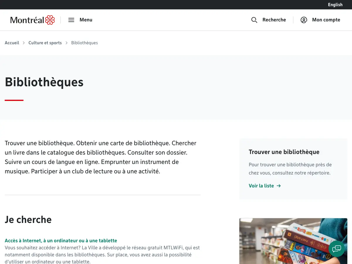 Bibliotheque Le Prevost's website
