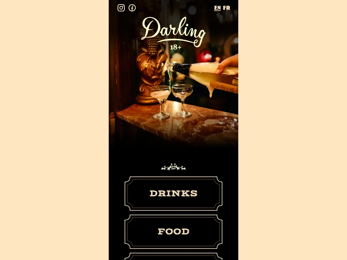 Le Bar Darling's website