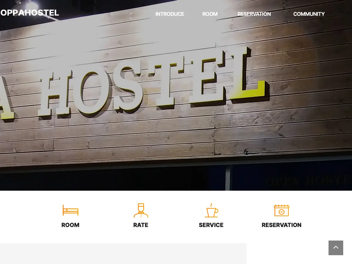 Oppa Hostel's website