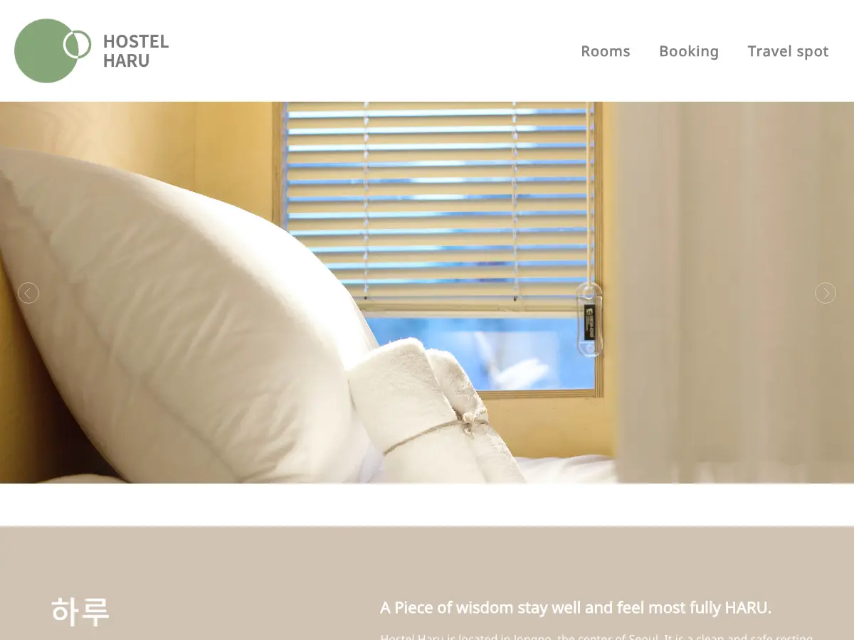 Hostel Haru's website