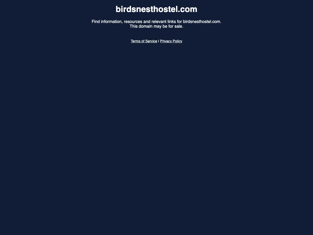 Birdsnest Hostel's website